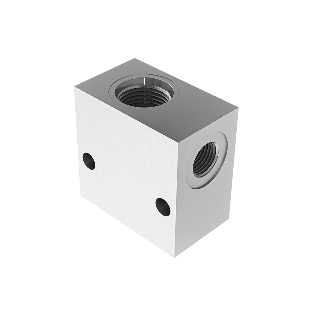 2 Port Manifold For SAE8/2 Cartridge 1/4” BSPP Ports - 350 Bar