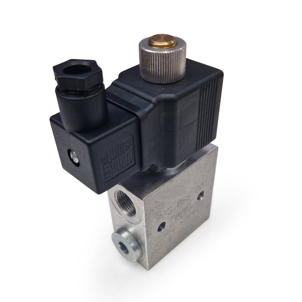 3/8" Normally Open Poppet Valve 2/2 24vDC Solenoid Operated with connector