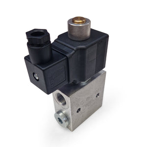 3/8" Normally Open Poppet Valve 2/2 24vDC Solenoid Operated with connector