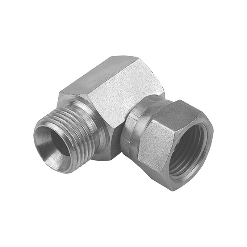3/8&quot; BSP Male for Bonded Seal x 3/8&quot; BSP Female Swivel 90° Compact Elbow