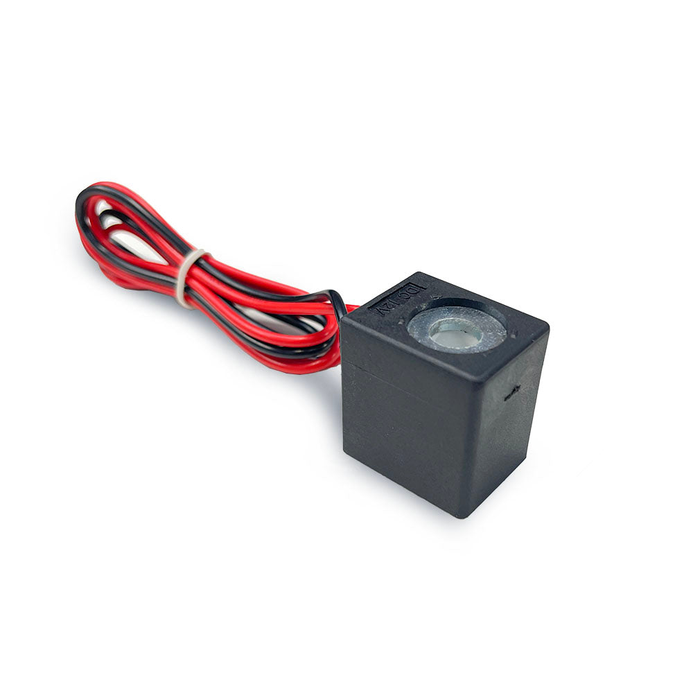 12V Elec/Air Solenoid Coil for 8EP3 -4 kit 3W IP65 100% ED - Coil 9mm hole x 30mm Long C/w with Flying Leads Connection