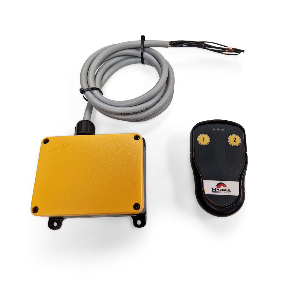 2 Button On/Off Radio Remote System 12-24VDC prewired 2.4 Mt Cable - Approved Hydraulics Limited