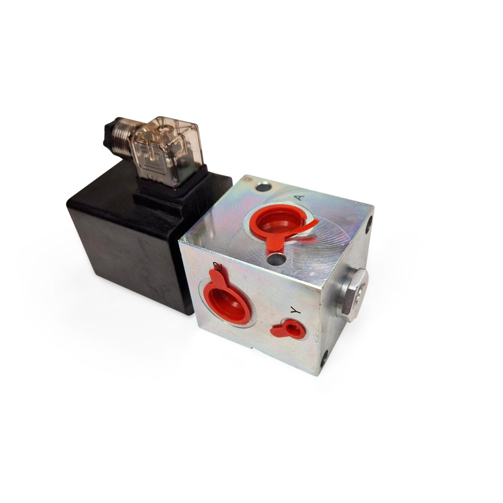 Solenoid Operated 3/4&quot; Check Valve N/C In Both Directions 100 LPM Max Flow and Working Pressure 350 Bar -  24V DC.