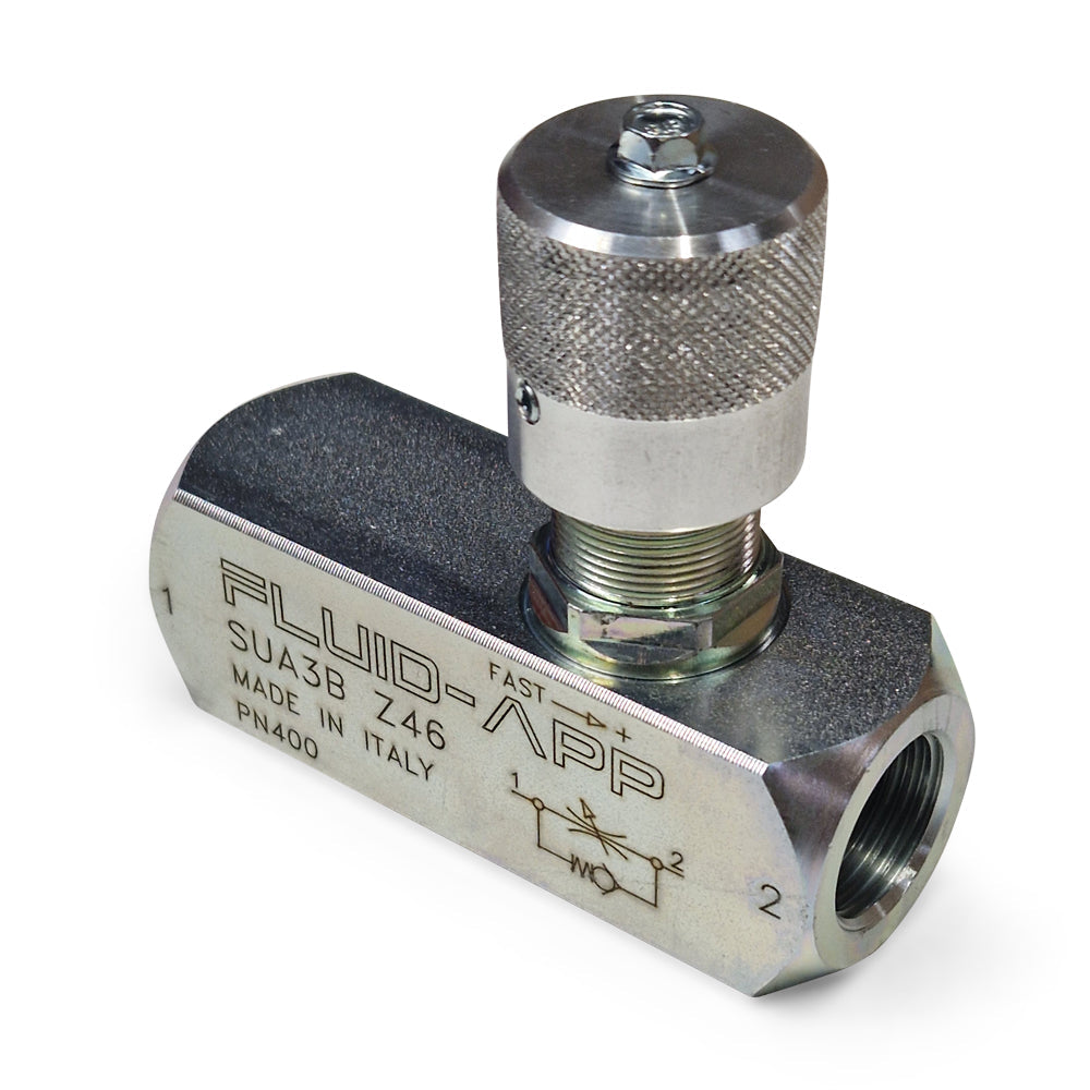 3/8 BSPP one way flow control valve