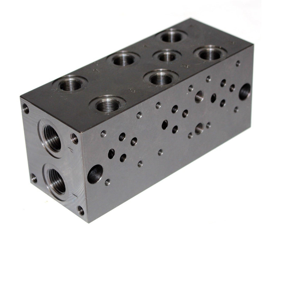 CETOP 3 Steel Manifold with Relief Cavity - P&T 1/2" - A&B 3/8"