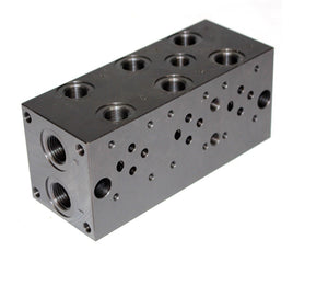 CETOP 3 Steel Manifold with Relief Cavity - P&T 1/2" - A&B 3/8"