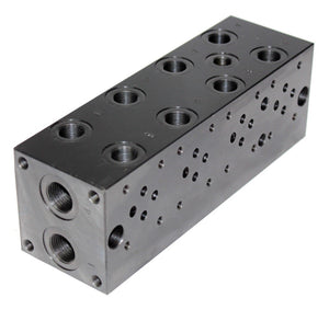 CETOP 3 Steel Manifold with Relief Cavity - P&T 1/2" - A&B 3/8"