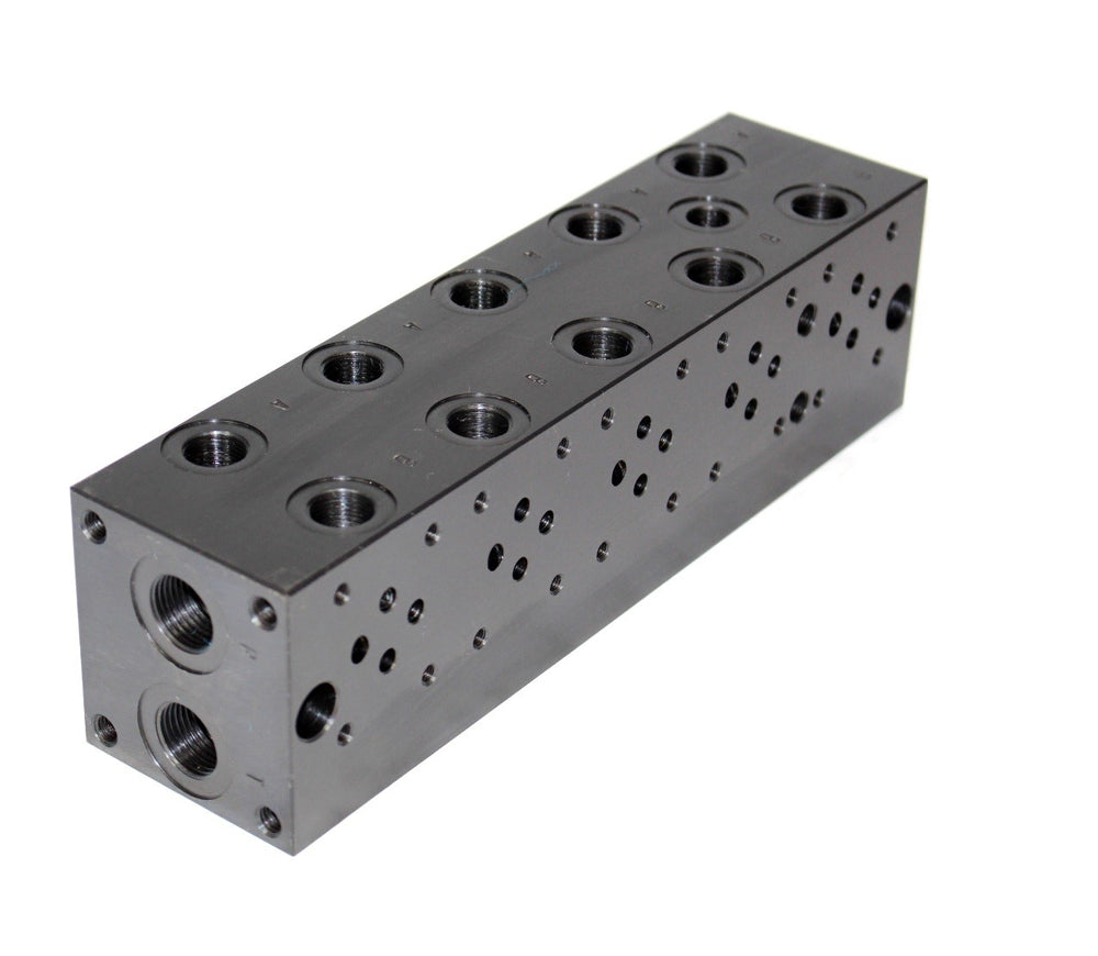CETOP 3 Steel Manifold with Relief Cavity - P&T 1/2" - A&B 3/8"