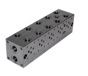 CETOP 3 Steel Manifold with Relief Cavity - P&T 1/2" - A&B 3/8"