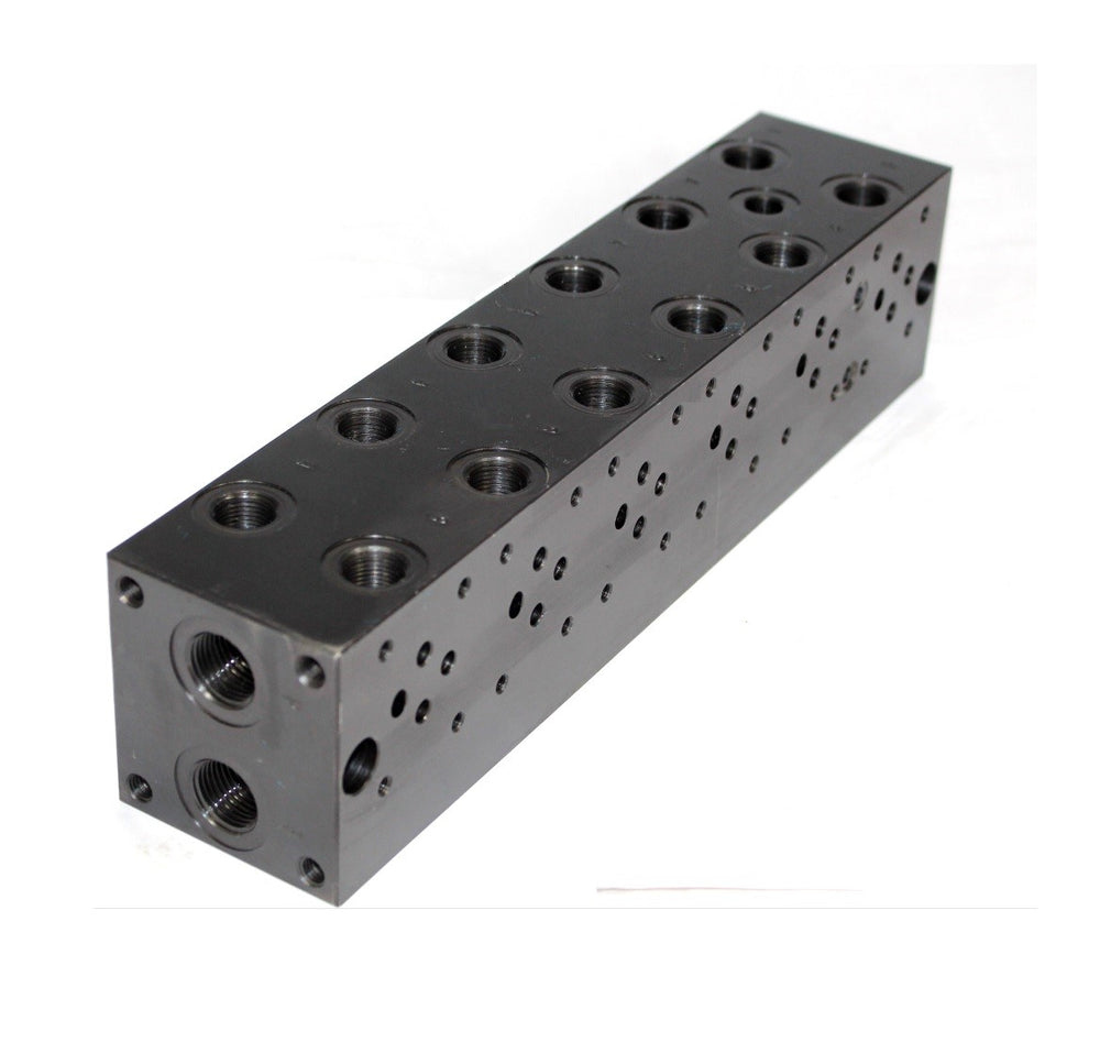 CETOP 3 Steel Manifold with Relief Cavity - P&T 1/2" - A&B 3/8"