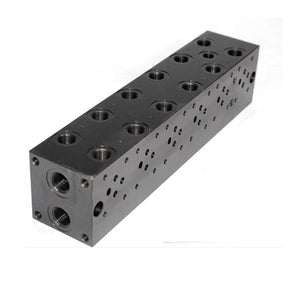 CETOP 3 Steel Manifold with Relief Cavity - P&T 1/2" - A&B 3/8"