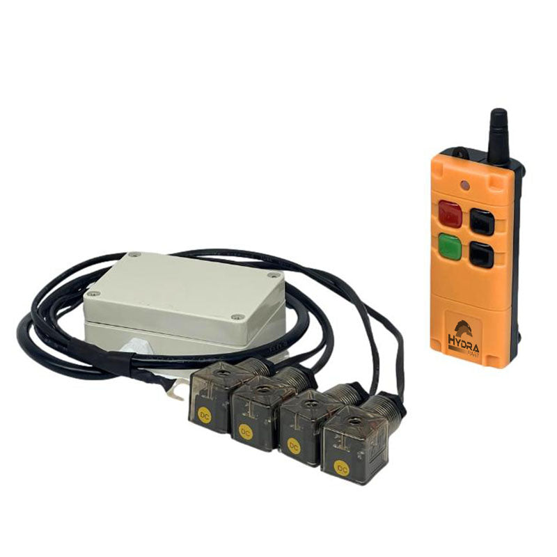 Mini Radio Remote Control 4 Button For 2 x Double  Actiong Valves Operation 12-24VDC