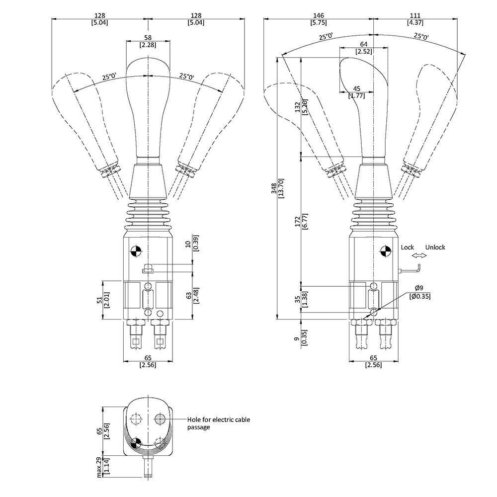 JS200/2 Cable Operated Joystick