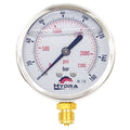 Hydra Part 100mm Glycerine Hydraulic Pressure Gauge 0-2300 Psi (160 Bar) 1/2" Bottom Entry - Approved Hydraulics