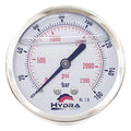 Hydra Part 100mm Glycerine Hydraulic Pressure Gauge 0-2300 Psi (160 Bar) 1/2" Rear Entry - Approved Hydraulics