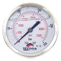 Hydra Part 100mm Glycerine Hydraulic Pressure Gauge 0-3500 Psi (250 Bar) 1/2" Rear Entry - Approved Hydraulics