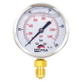 Hydra Part 63mm Glycerine Hydraulic Pressure Gauge 0-1400 Psi (100 Bar) 1/4" Bottom Entry - Approved Hydraulics