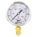 Hydra Part 63mm Glycerine Hydraulic Pressure Gauge 0-1000 Psi (70 Bar) 1/4" Bottom Entry - Approved Hydraulics