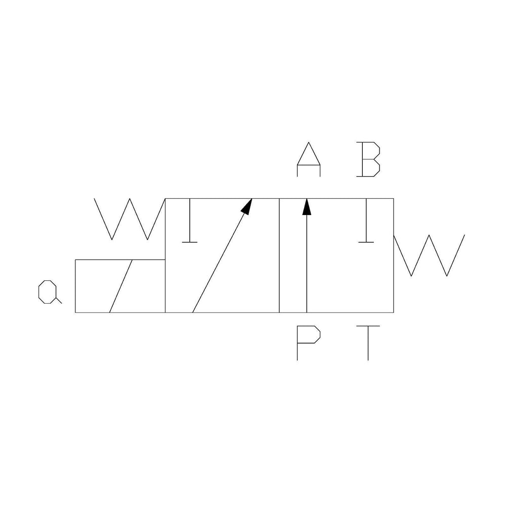 Hydra Part CETOP 3 single solenoid control valve NG06 P to A  B & T blocked - Approved Hydraulics