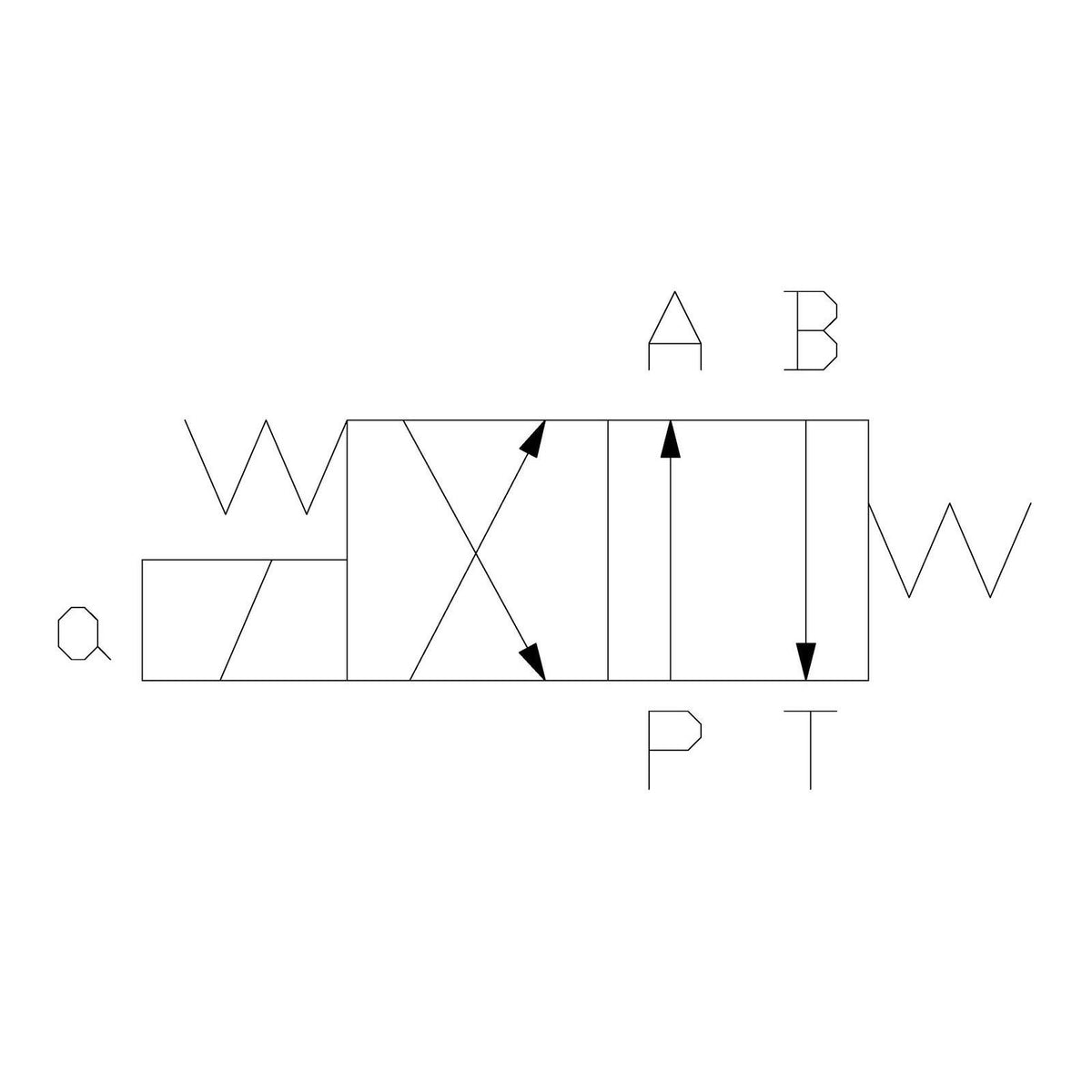 Hydra Part CETOP 5 Single Solenoid Control Valve NG06 - P to A &amp; B to T (X - 11) - Approved Hydraulics