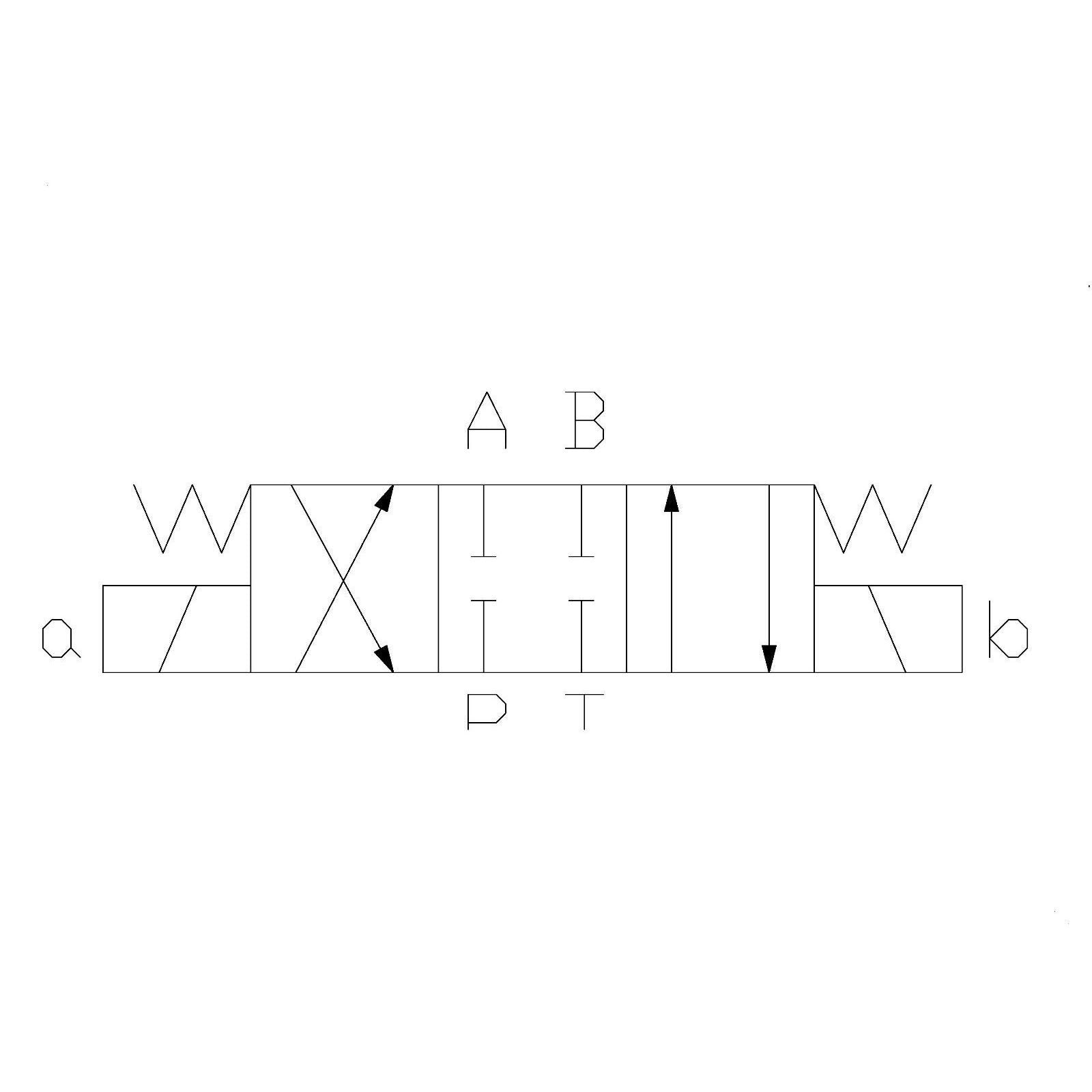 Hydra Part CETOP 5 Double Solenoid Control Valve NG10, All Ports Blocked - Approved Hydraulics
