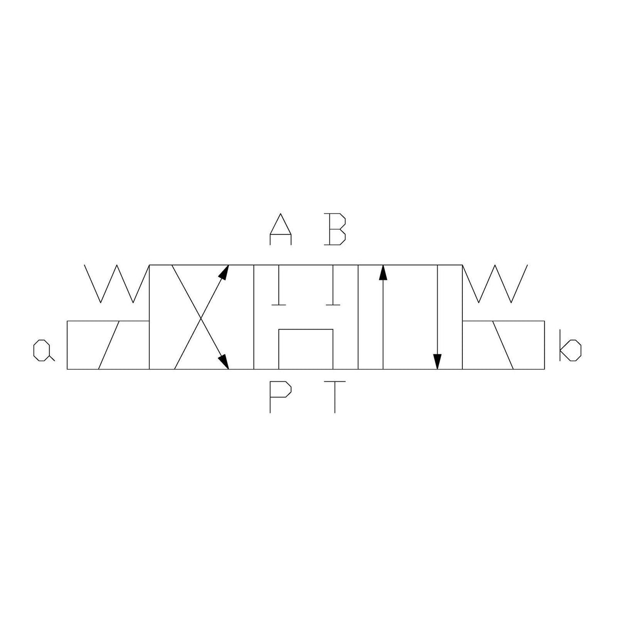 Hydra Part CETOP 5 Double Solenoid Control Valve NG10, P to T - A &amp; B Blocked - Approved Hydraulics