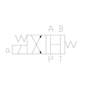 Hydra Part CETOP 3 single solenoid control valve NG06 All ports connected to X - Approved Hydraulics