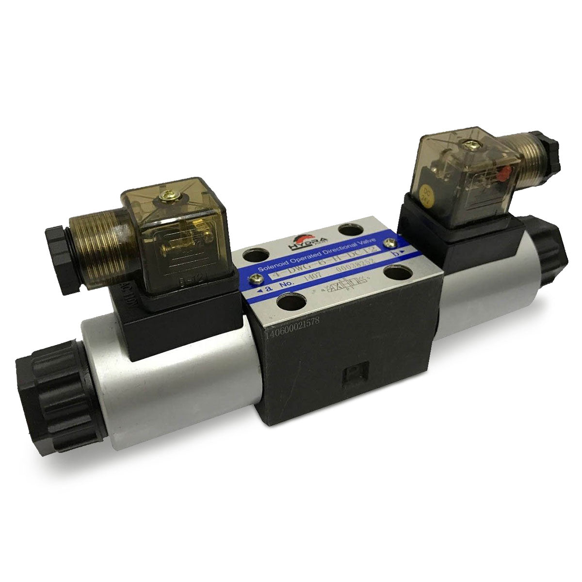 Hydra Part CETOP 3 Double Solenoid Control Valve NG06, P to T - A &amp; B Blocked - Approved Hydraulics