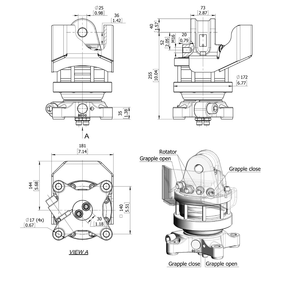Baltrotors GR465X Rotator - Approved Hydraulics