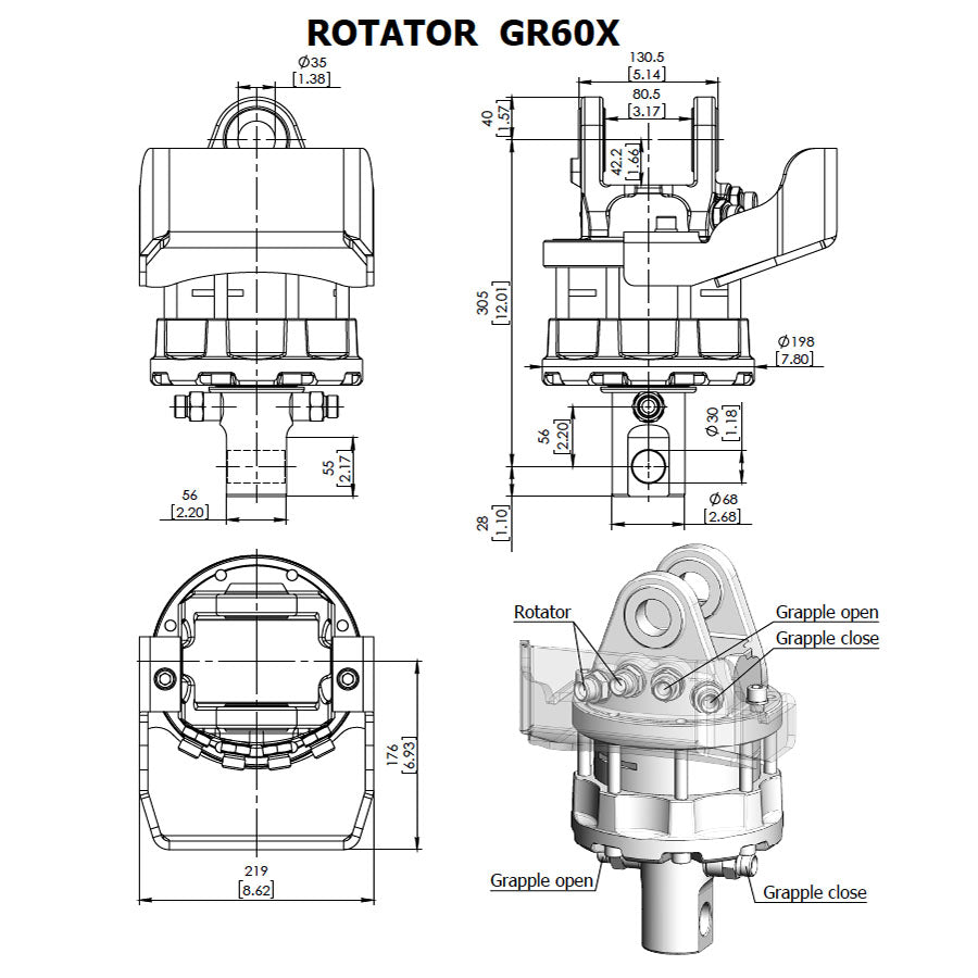Baltrotors GR60X Rotator - Approved Hydraulics