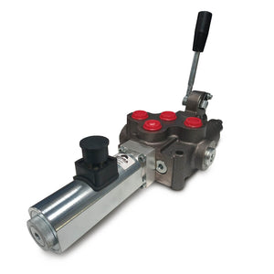 HP50 1/2" Solenoid & Lever Control Valves 50LPM 12/24VDC - Approved Hydraulics Limited