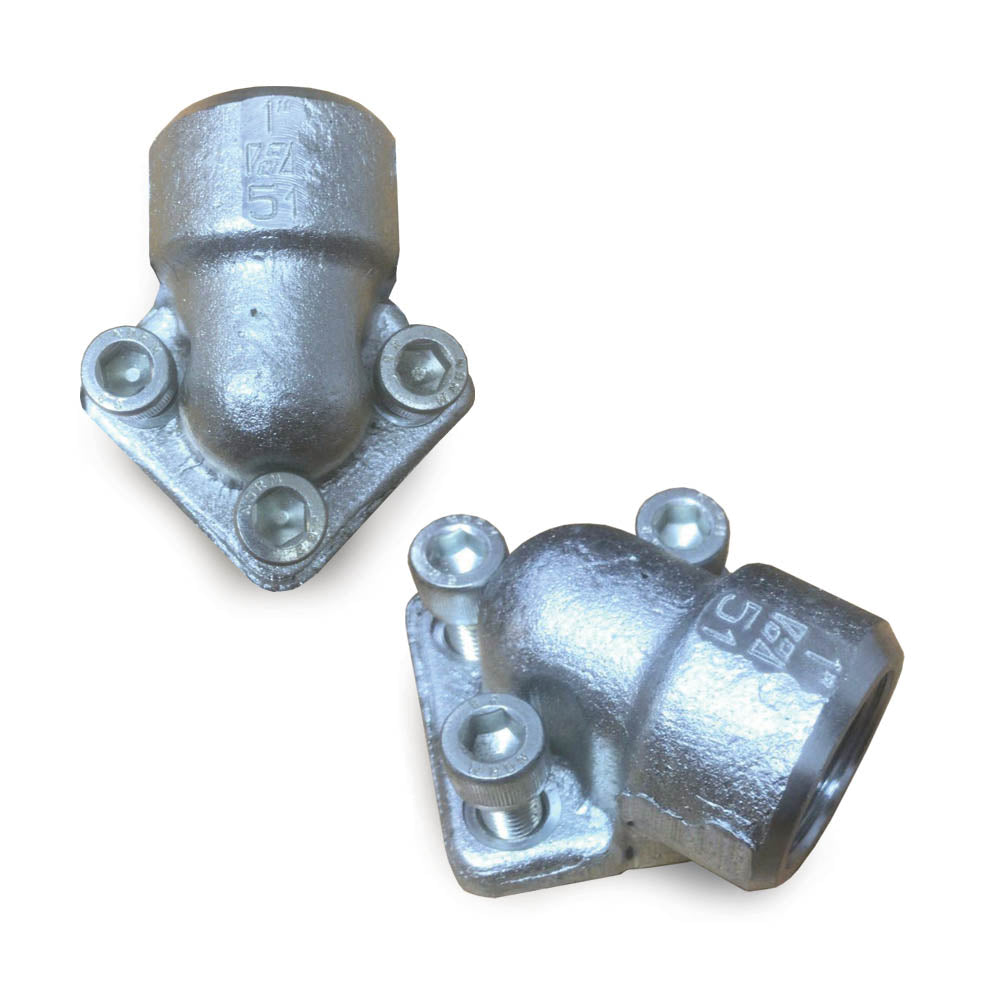 1" Port, 90°, 3 Hole, 51mm PCD, Female Gear Pump Adaptors