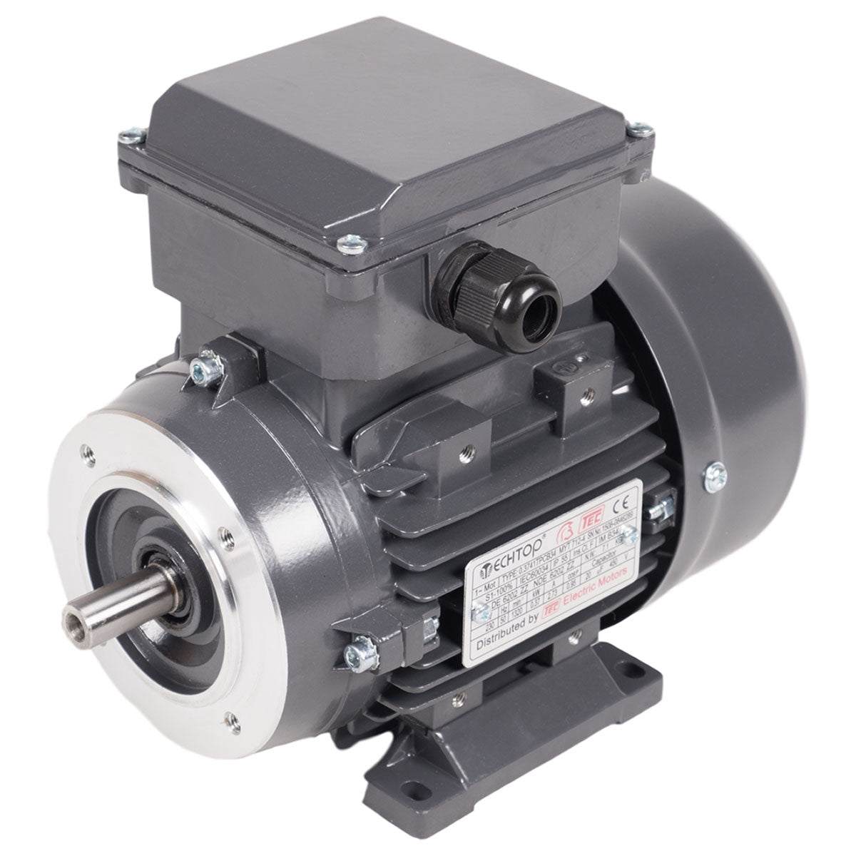 TEC TEC Single Phase Electric Motors - 4 Pole, 1500rpm, 240vAC (PERMANENT CAP) - Approved Hydraulics