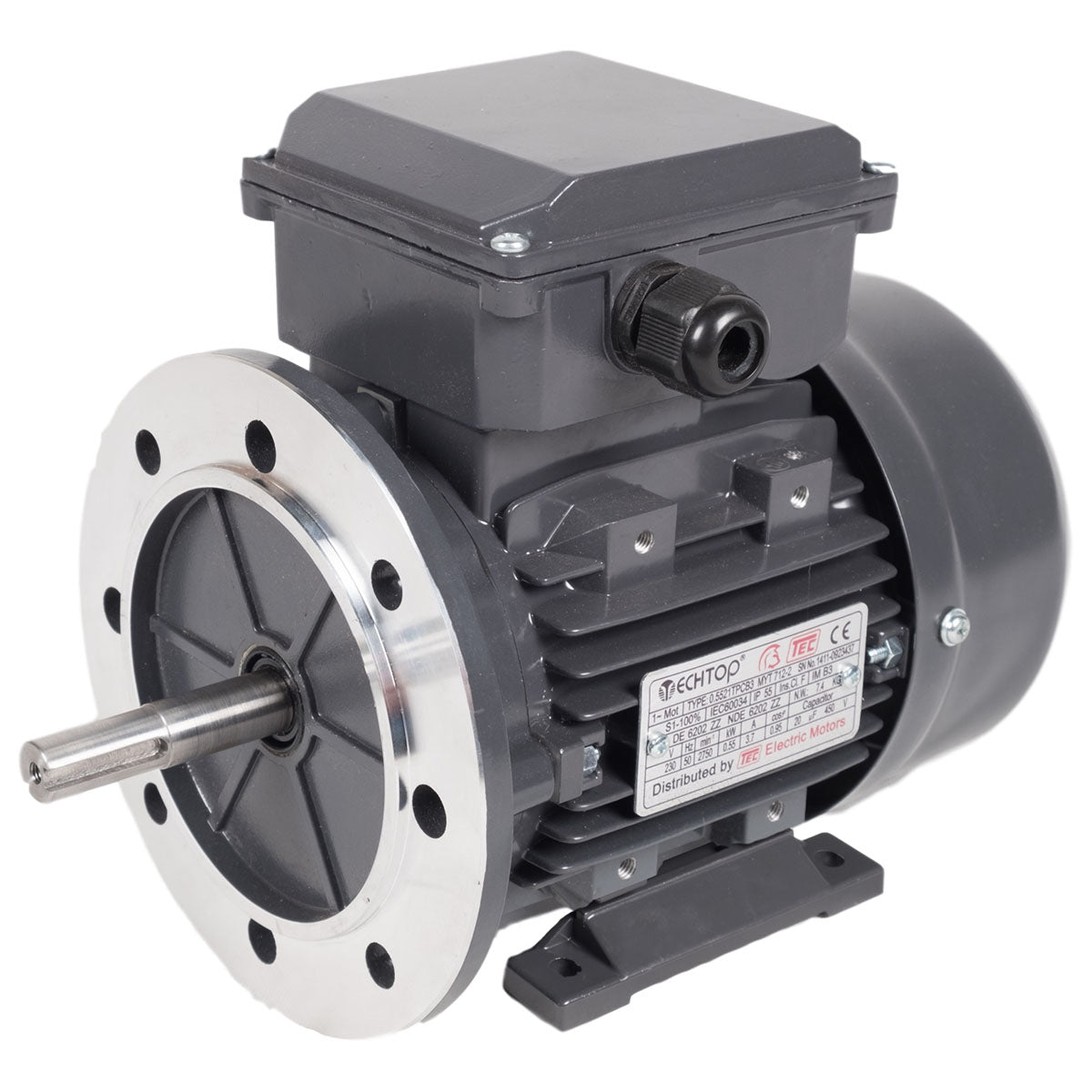 TEC TEC Single Phase Electric Motors - 2 Pole, 3000rpm, 240vAC (PERMANENT CAP) - Approved Hydraulics