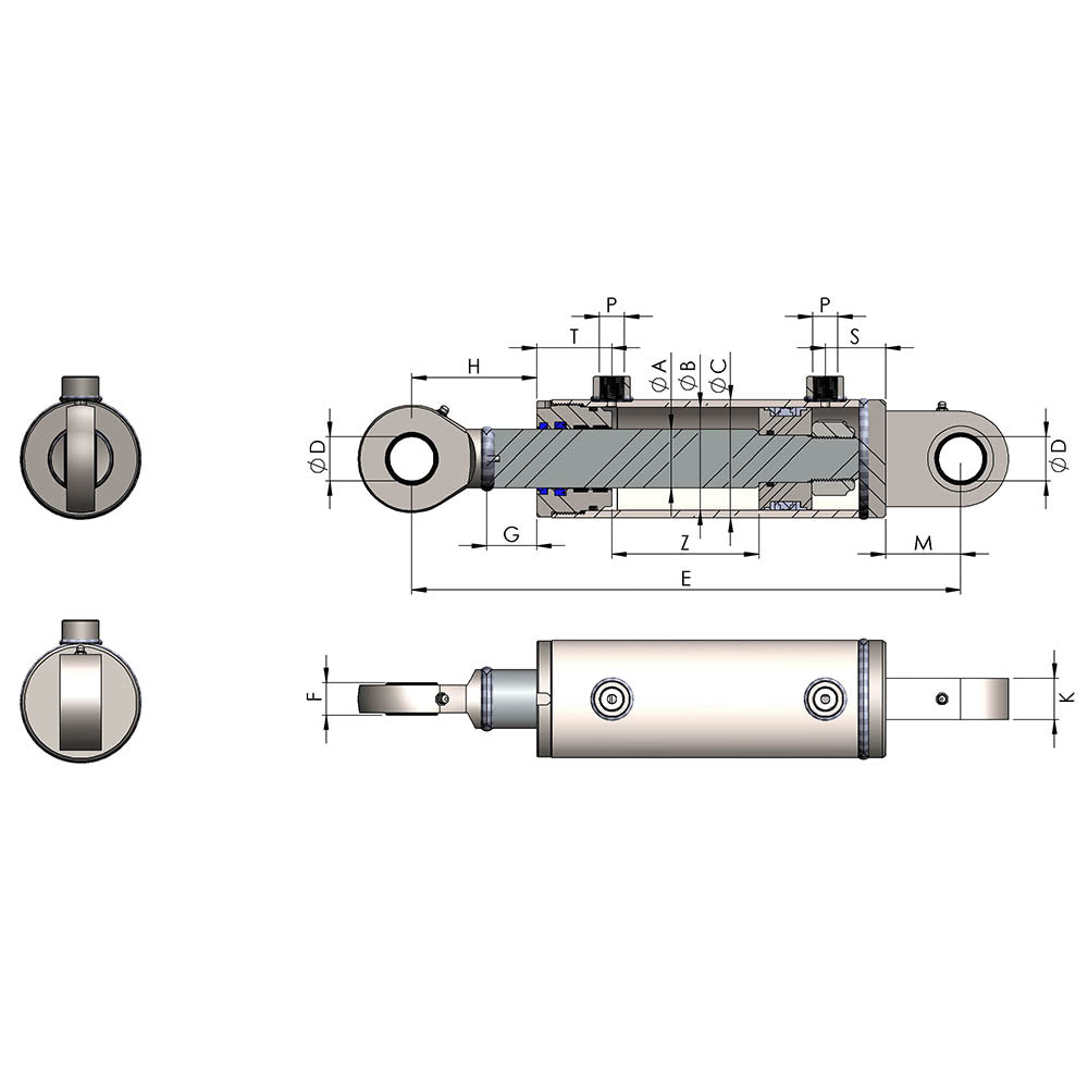 Series 400 Double Acting Cylinders - Approved Hydraulics Limited