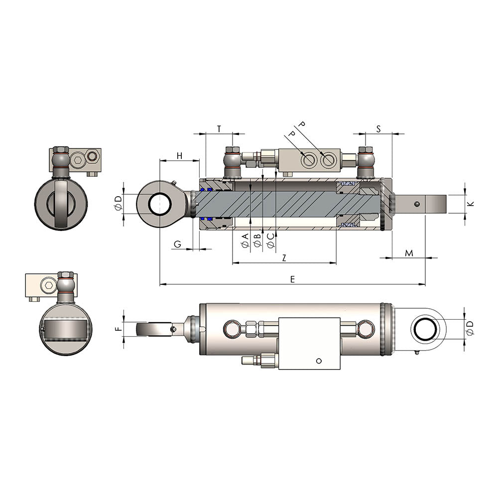 Series 590 Turn Over Plough Cylinders