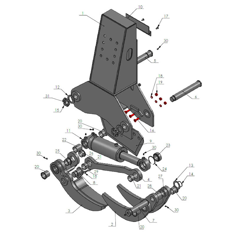 Tiger Cut 210E Bolt Kit for Replacement Knife