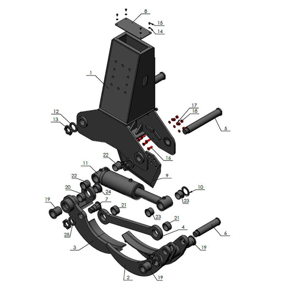 Tiger Cut 250E Bolt Kit for Replacement Knife