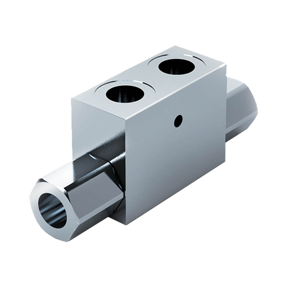 Top Link Double Pilot Check Valve 3/8&quot;BSP In Lin - 25Lpm - Approved Hydraulics Ltd