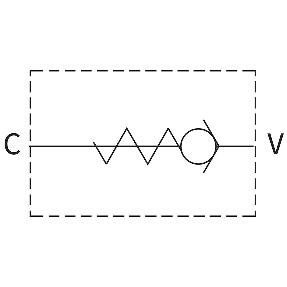 Hydra Part Poppet Check Valve 3/8&quot; 50Lpm, 400 Bar Max Pressure - Approved Hydraulics