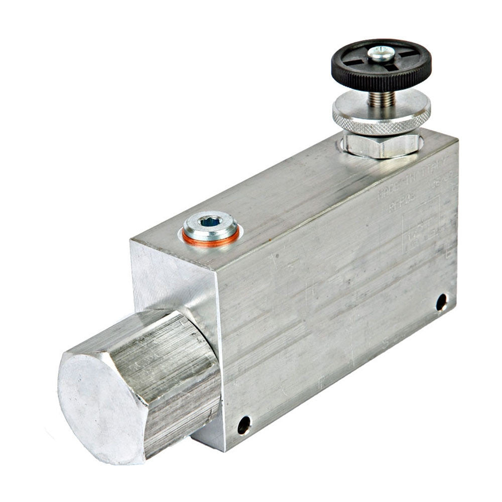 Hydra Part Hydraulic 3 Port Flow Control Valve (Excess Back To Tank)  3/8&quot; - Approved Hydraulics