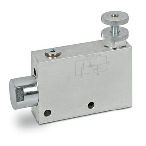 Hydra Part 3/4" 3 Port Pressure Compensating Flow Control with bypass to line - Approved Hydraulics